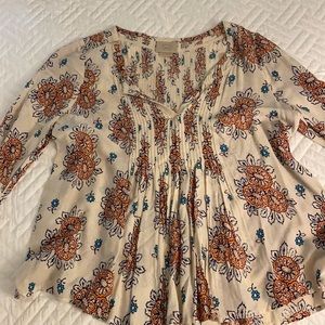 Anthropologie floral blouse